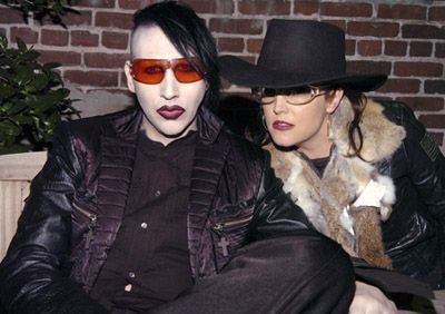 Manson and Lisa Marie Presley at the Studio